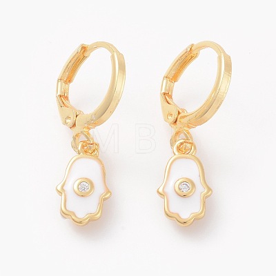 Brass Hoop Earrings EJEW-I230-03G-1