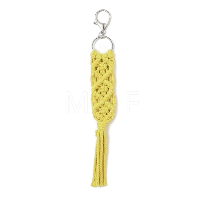 Handmade Macrame Nylon Thread Pendant Decorations HJEW-P019-05P-1