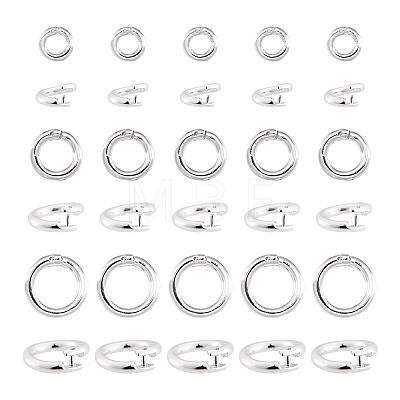 12Pcs 3 Styles Brass Open Jump Rings KK-TA0008-82P-1