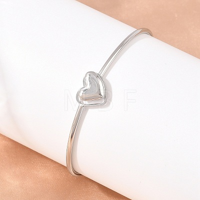 304 Stainless Steel Bangles for Women BJEW-N040-01B-P-1