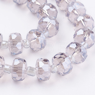 Electroplate Glass Beads Strands X-EGLA-E051-PL8mm-B03-1