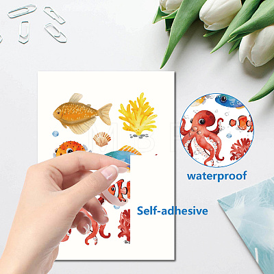 8 Sheets 8 Styles PVC Waterproof Wall Stickers DIY-WH0345-219-1