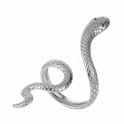 Adjustable 304 Stainless Steel Open Cuff Rings KN7083-2-1
