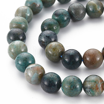 Natural Chrysocolla Beads Strands G-S376-004C-1