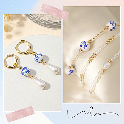 100Pcs Handmade Porcelain Beads PORC-SC0001-22-1