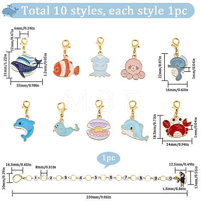 Sea Animals DIY Knitting Tool Sets HJEW-SC00026-1