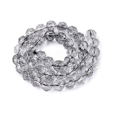 Crackle Transparent Glass Beads Strands GLAA-N063-10mm-02-1