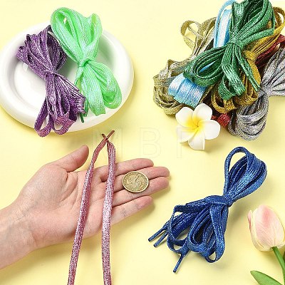 10 Pairs 10 Colors Polyester Cord Shoelace AJEW-YW0002-11-1