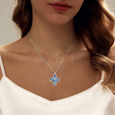 10Pcs Religion Alloy Enamel Blue Oval with Virgin Chandelier Component Links FIND-SC0024-36-1