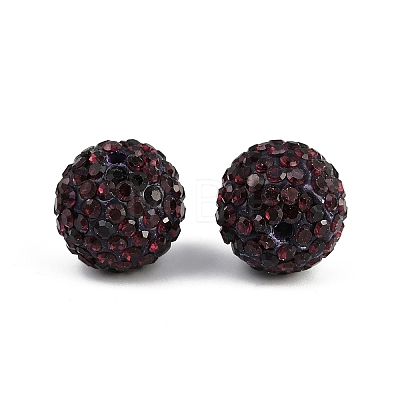 Grade A Rhinestone Pave Disco Ball Beads RB-Q104-1-1