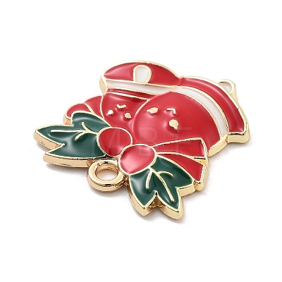 Christmas Theme Alloy Enamel Pendants X-ENAM-D060-04C-1