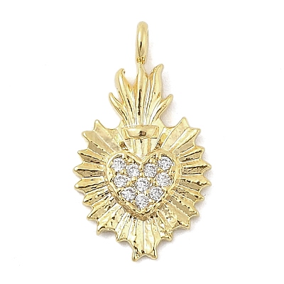 Brass Micro Pave Cubic Zirconia Pendants KK-S514-04D-G-1