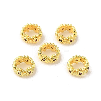 Rack Plating Brass Beads KK-B088-01B-02G-1