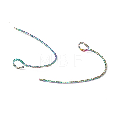Rainbow Color Ion Plating(IP) 316 Surgical Stainless Steel Earring Hooks STAS-D183-04M-1