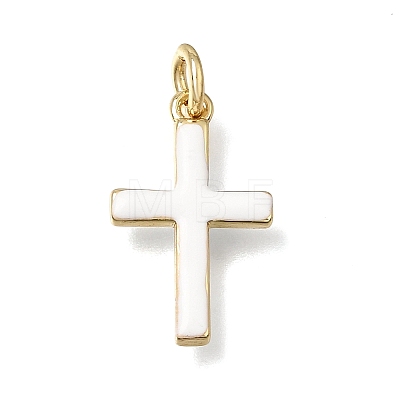 Brass Enamel Pendants KK-CBAEEA8-10B-G-1