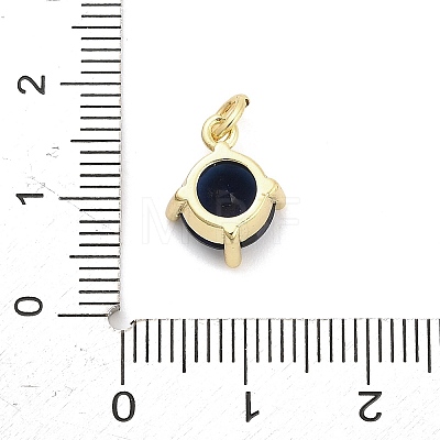 Brass Glass Pendants KK-H527-14G-01-1
