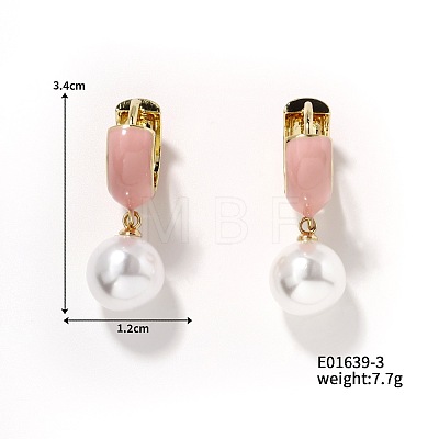 Round Pearl Hoop Earrings for Women IR2603-3-1