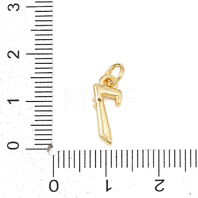 Brass Micro Pave Clear Cubic Zirconia Charms KK-P339-27G-07-1
