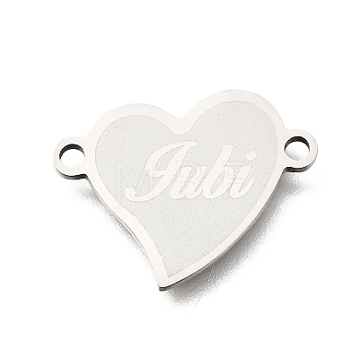 201 Stainless Steel Connector Charms STAS-B143-03E-P-1