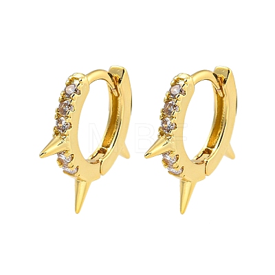 Rack Plating Brass Micro Pave Cubic Zirconia Hoop Earring EJEW-C102-10G-1