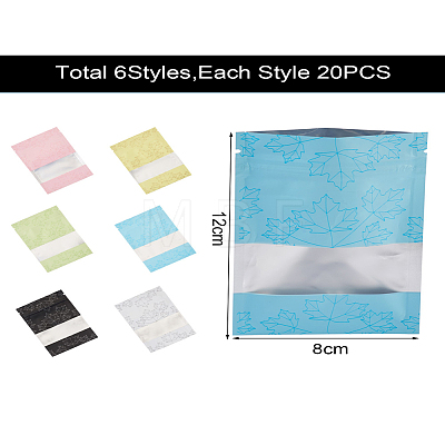 120Pcs 6 Colors Plastic Zip Lock Storage Bag OPP-MB0001-01-1