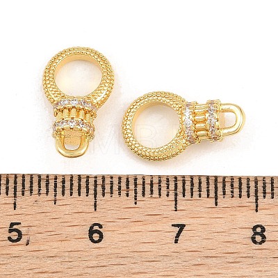 Brass Micro Pave Clear Cubic Zirconia Pendant Bail CU-CBA5CB0-07G-1