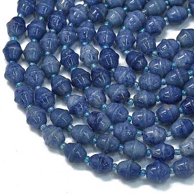 Natural Blue Aventurine Beads Strands G-K389-D12-01-1