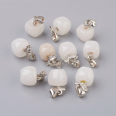 Natural White Jade Pendants G-G742-13P-1