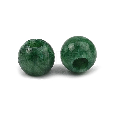 Natural Green Jade European Beads GG-CBA02C4-01-1