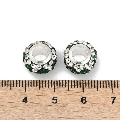 Alloy Rhinestone Clay Pave Beads ALRI-D300-02S-02-1