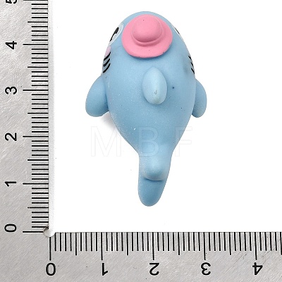 Sea Animals Opaque Resin Shark with Hat Figurine RE-CBA1AA1-03B-1