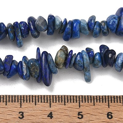 Natural Lapis Lazuli Chip Beads Strands G-E271-121-1