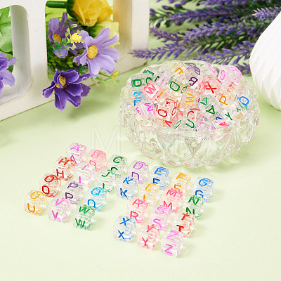 50Pcs Acrylic European Beads MACR-TADJ0001-13O-1