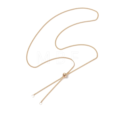 Brass Slider Necklace Makings AJEW-JB01260-01-1