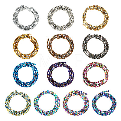 13 Strands 13 Style Electroplate Glass Beads Strands GLAA-TA0001-81-1