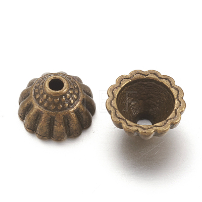 Tibetan Style Alloy Bead Caps X-MLF9305Y-NF-1