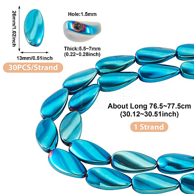 1Strand Electroplate Transparent Glass Beads Strands EGLA-TADJ0001-20G-1