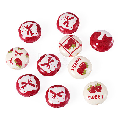 Christmas Opaque Acrylic Beads SACR-TAC0015-01M-1