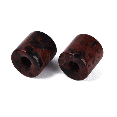 Natural Mahogany Obsidian European Beads G-P520-05D-1