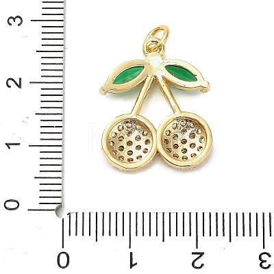 Brass Micro Pave Cubic Zirconia Pendants KK-L229-02G-01-1