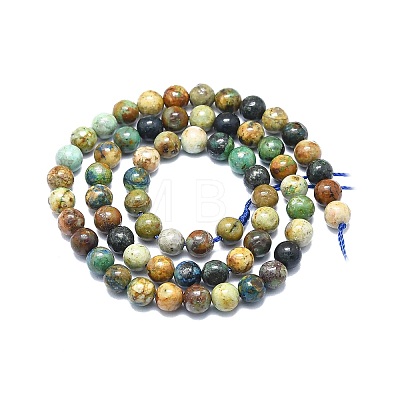 Natural Chrysocolla and Lapis Lazuli Beads Strands G-F715-105A-1