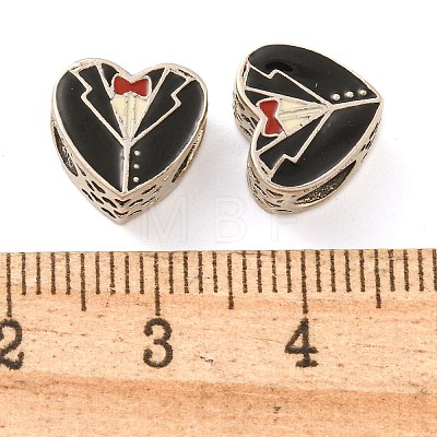 925 Sterling Silver Wedding Suit Shape European Beads FIND-NH0001-10P-1