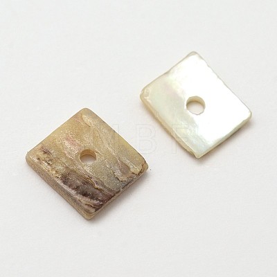 Square Natural Akoya Shell Beads SHEL-N034-02-1
