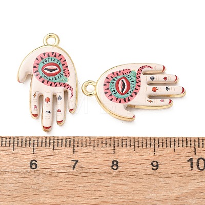 Religion Printed Alloy Pendants AL-CBA7256-24G-1