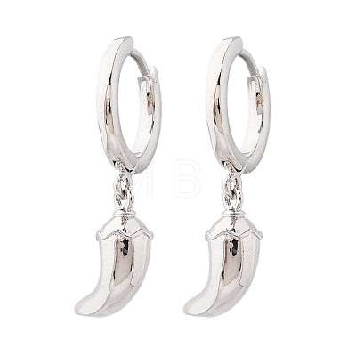 Chili Brass Hoop Earrings EJEW-Q015-17P-1