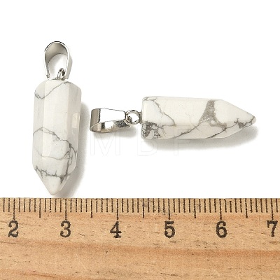 Natural Howlite Pendants G-Z067-07P-07-1