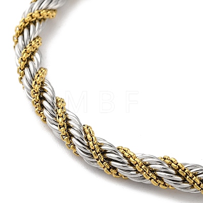 304 Stainless Steel Rope Chain Bracelets for Women BJEW-G712-14A-GP-1