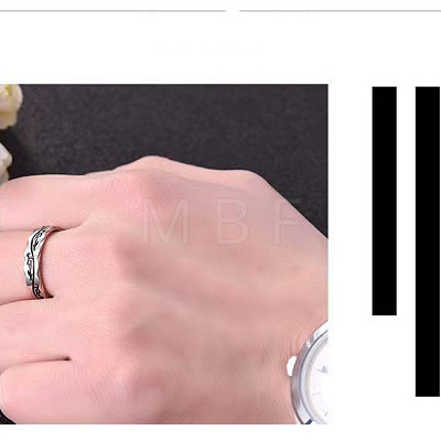 Dragon Pattern 201 Stainless Steel Finger Rings for Men FS-WG77ECB-01-1