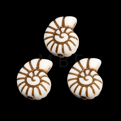 Ocean Theme Spray Painted Opaque Acrylic Beads ACRP-F003-02A-1