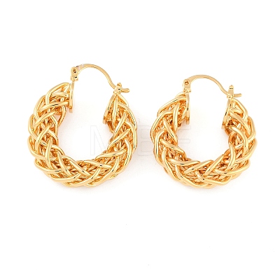 Brass Hoop Earring for Women EJEW-L288-002G-1